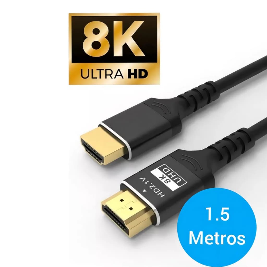 Cabo Hdmi 2.1 8k Gold Ultra Hd para Ps5 Xbox Series X/S 1,5M