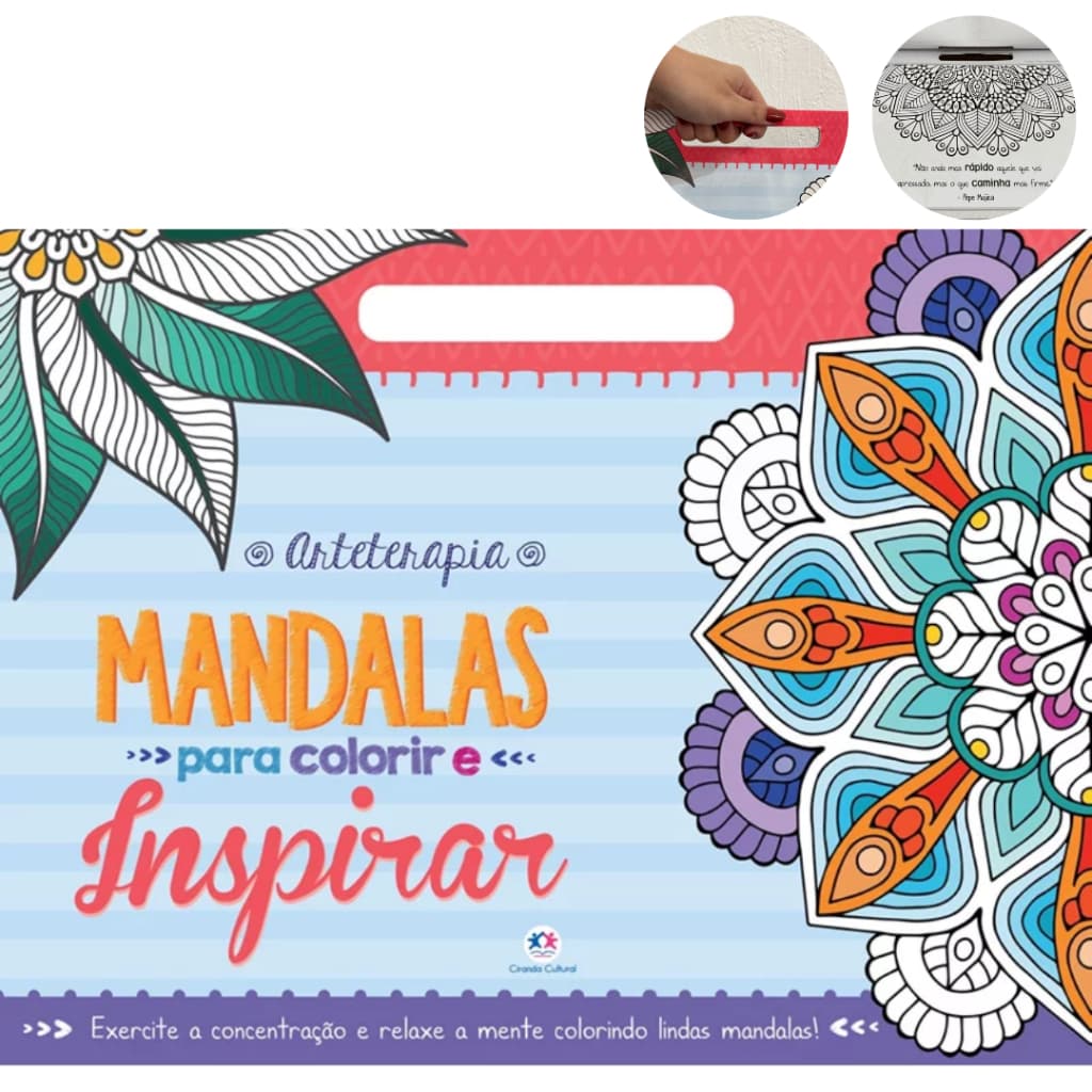 Livro Mandalas Para Colorir Com Frases Inspiradoras 48 Páginas