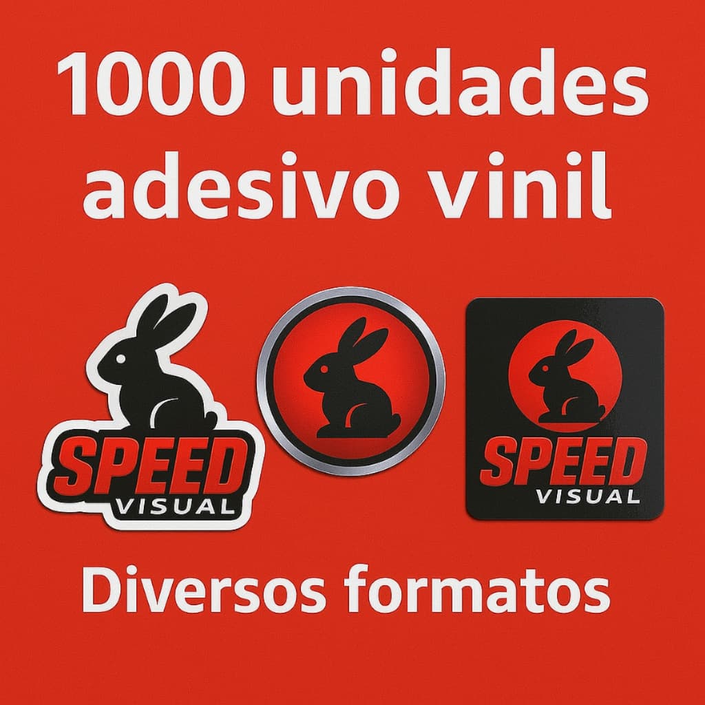 1000 Adesivo Personalizado 5x5cm Sua Logo e Arte Prova D'água e Resistente a Temperaturas e Abrasão