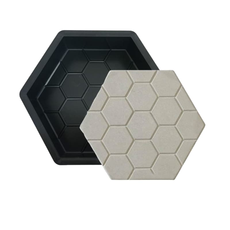 Forma Molde p Piso Estriado 25x25x8 Bloco Médio Resistente Concreto Chão Desenhado 6 Lados