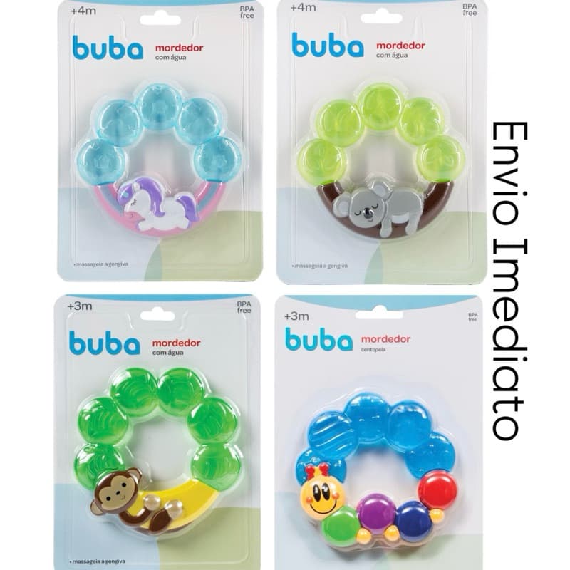 Mordedor com Água - Resfriável - Alívio Dentição - Primeiros dentinhos - Baby - Buba