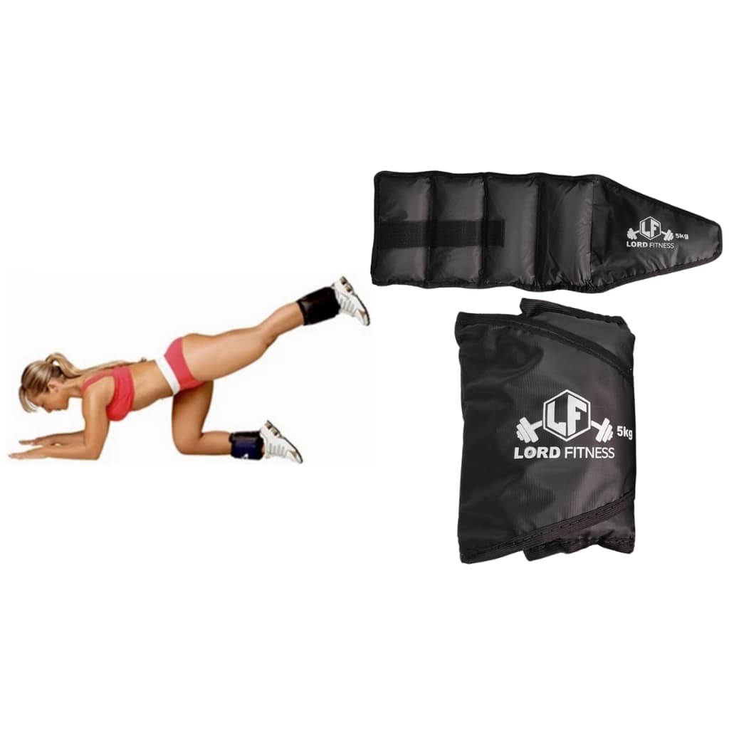 Par Caneleira Tornozeleira Anilha Perna Musculação Peso 5kg - LORD FITNESS / MOB +