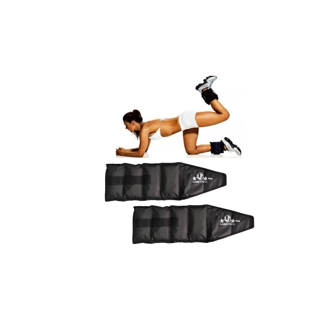 Par Caneleira Tornozeleira Anilha Perna Musculação Peso 4kg - LORD FITNESS / MOB +
