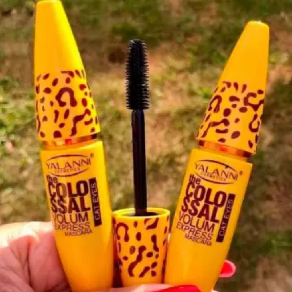 Máscara de Cílios Yalanni Colossal Extra Volume – Super Preta, Longa Duração e Efeito Impactante