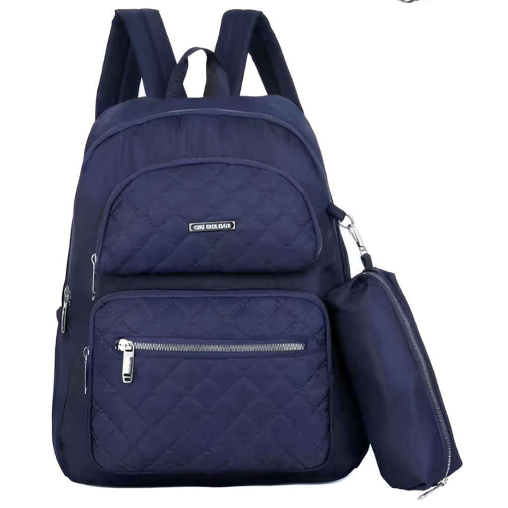 Mochila feminina de tecido Oxford bordada de lona grande capacidade bolsa escolar para estudante bolsa de viagem