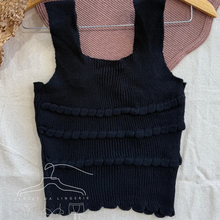 Cropped Tricot Modal Premium Blusinha Regata Moda Feminina Tendencia Blogueira
