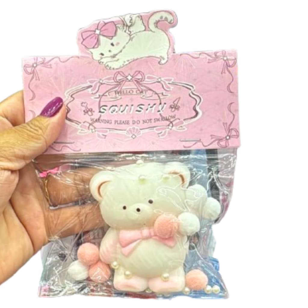 Taba Squish Ursinho Kawaii Fofo Antiestresse Tik Tok Apertar