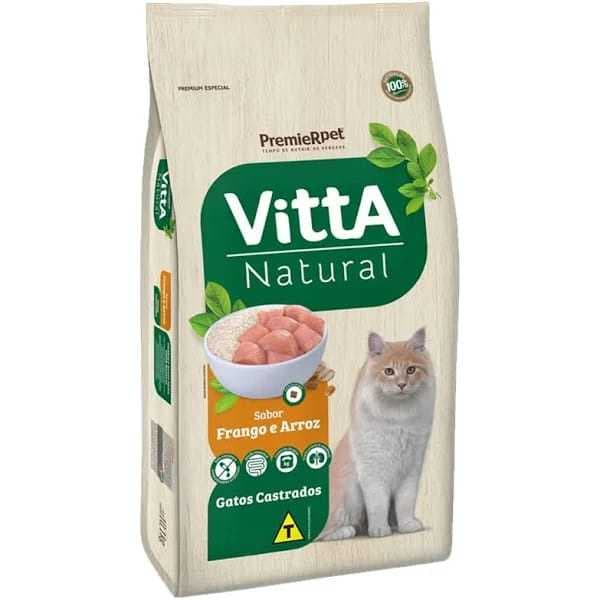 Premier Vitta Natural para gatos castrados sabor frango 10kg