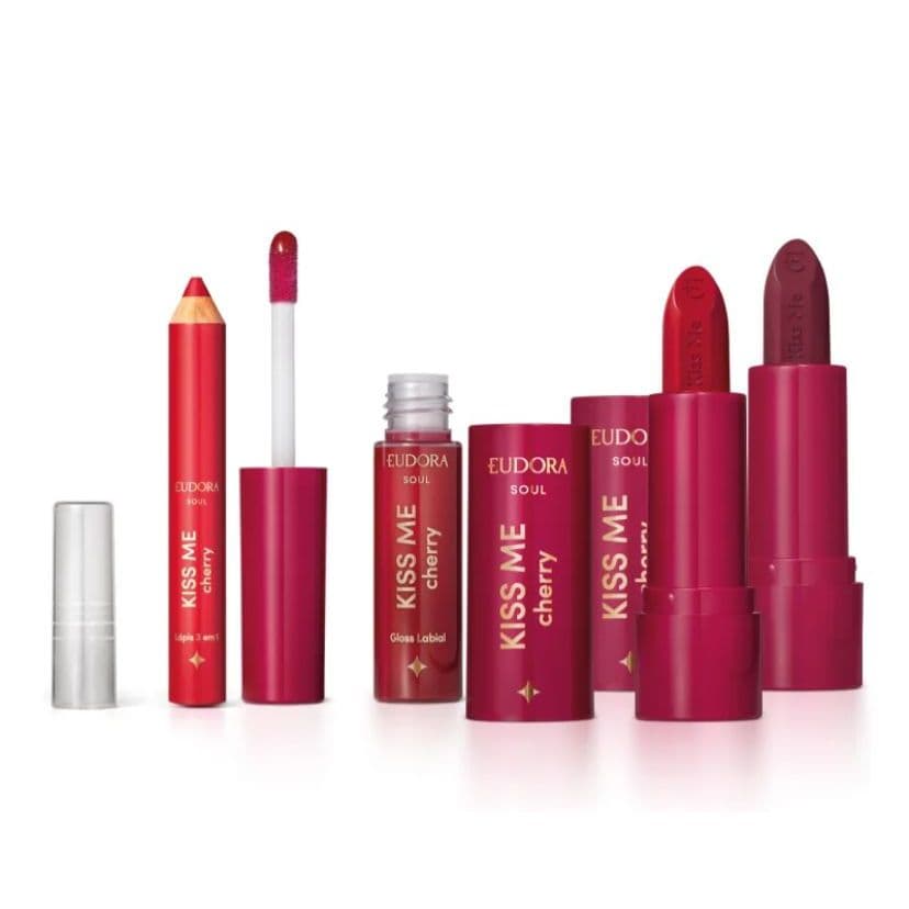 LANÇAMENTO EUDORA KISS ME CHERRY CEREJA GLOSS, BATOM E LAPIS DE BOCA!!!