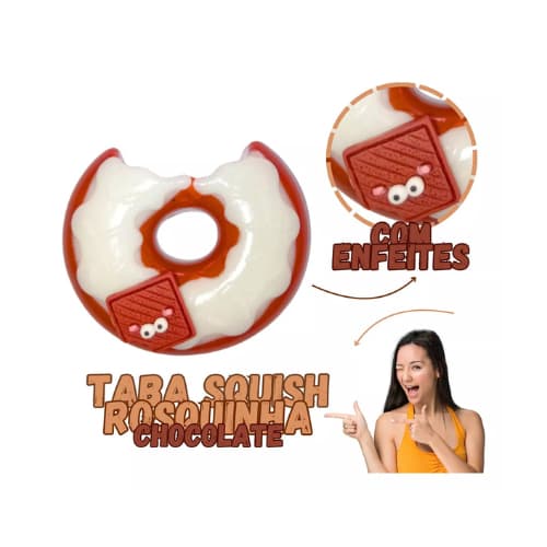 Taba Squishy Donut mordido Alívio Estresse Apertar Kawaii Tiktok