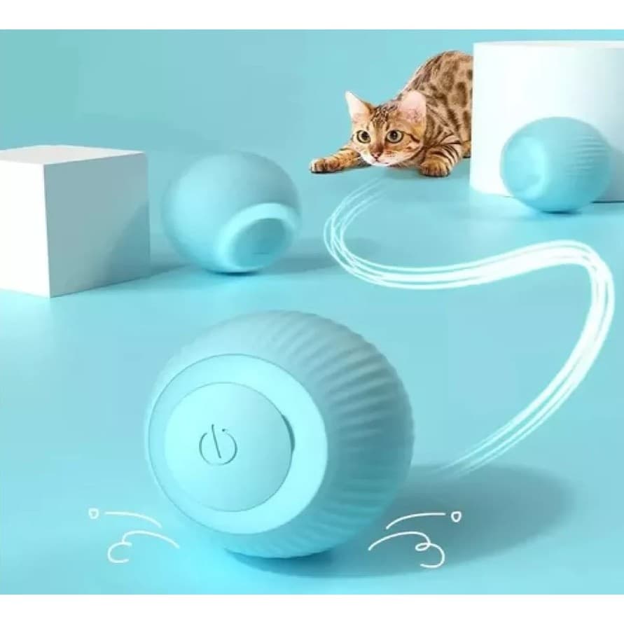 Gato Bola Brinquedo Elétrico Automático Rotação USB Recarga Brinquedos Interativos Gato Cão Pet