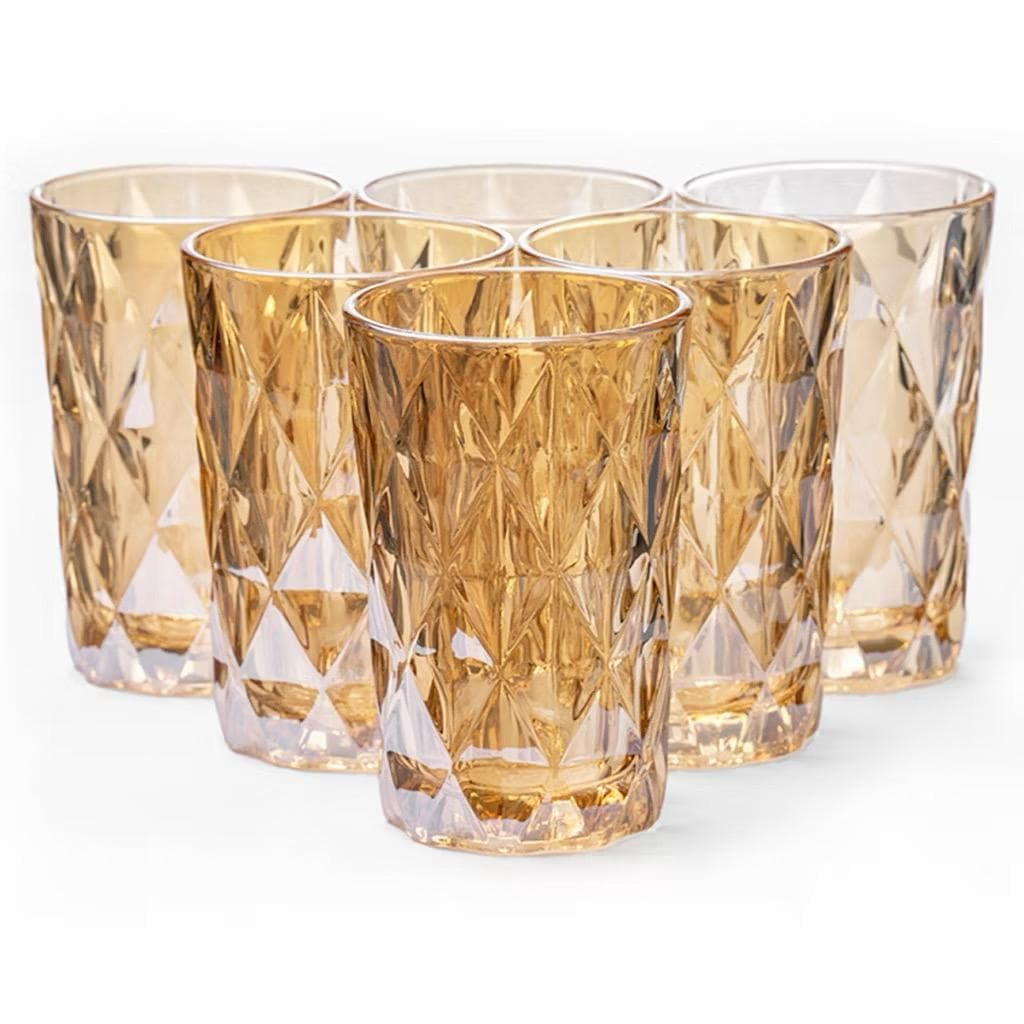 Jogo De Copos Com 6Un Vidro Diamond 350ml