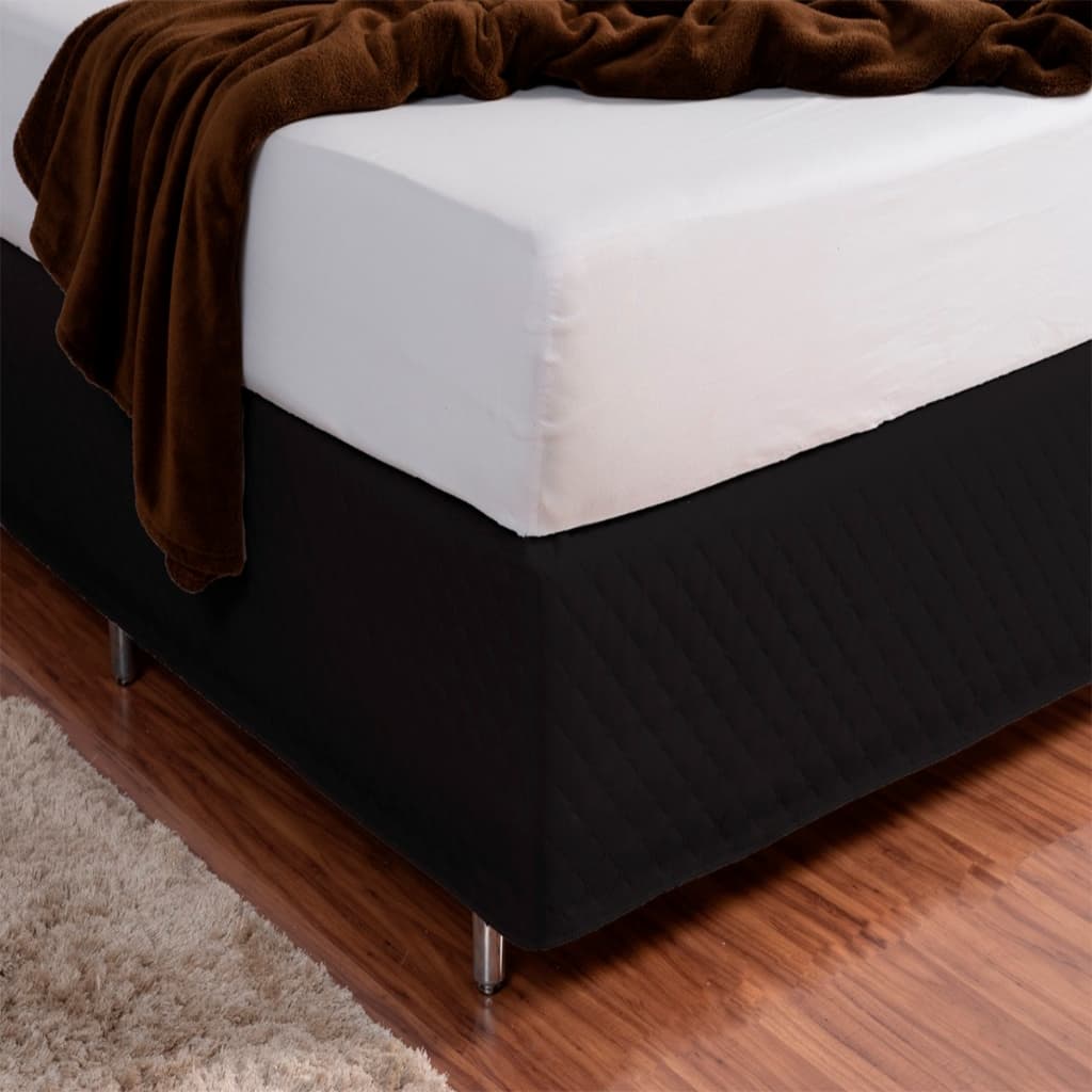 Saia Box Matelada com Elástico King Preto