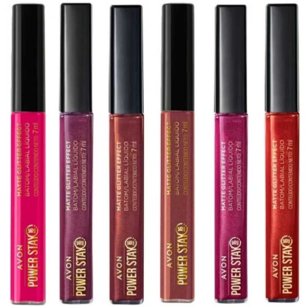 Avon Batom Líquido Power Stay Glitter - 7Ml