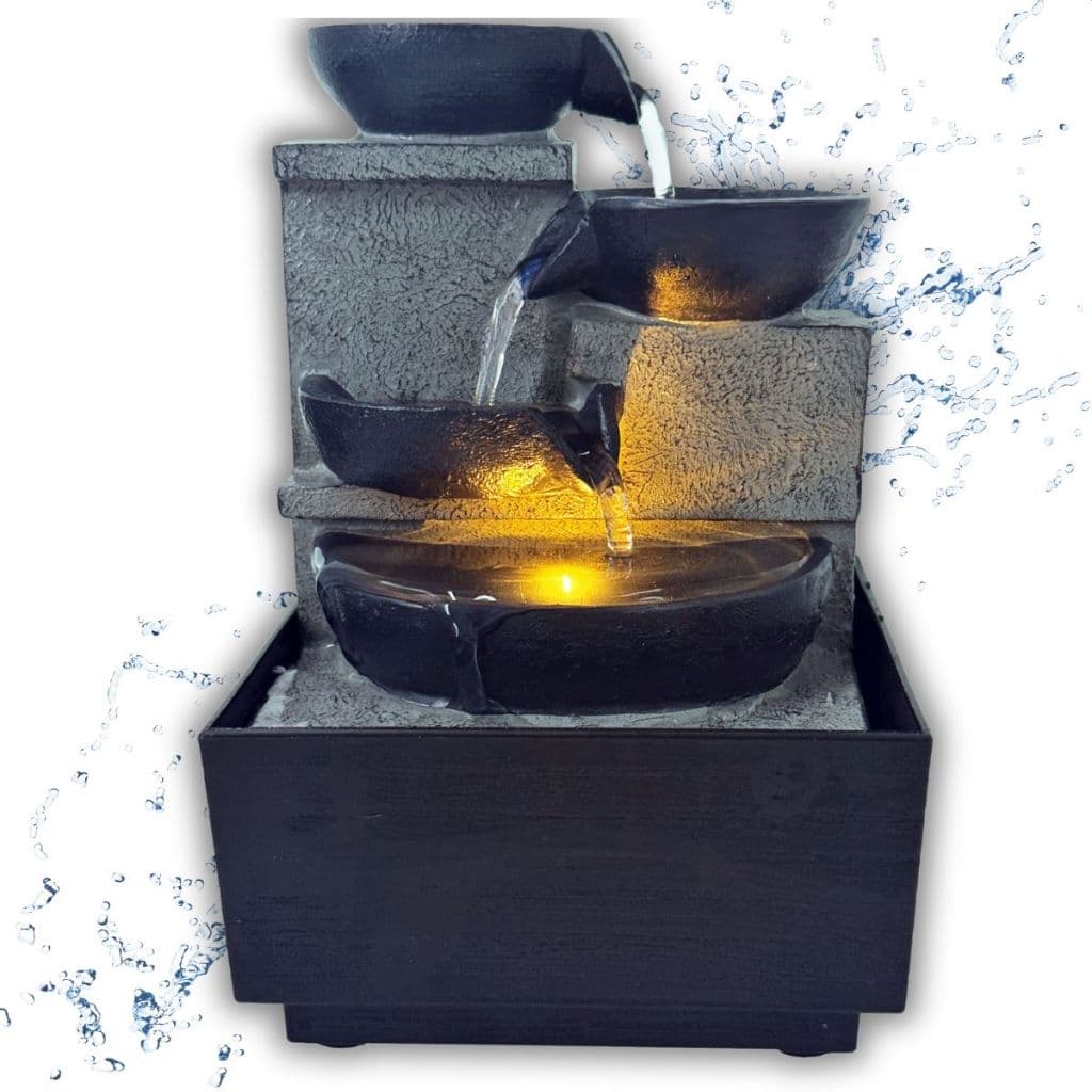 Fonte De Água Cascata oriental Meditação Feng Shui Bivolt