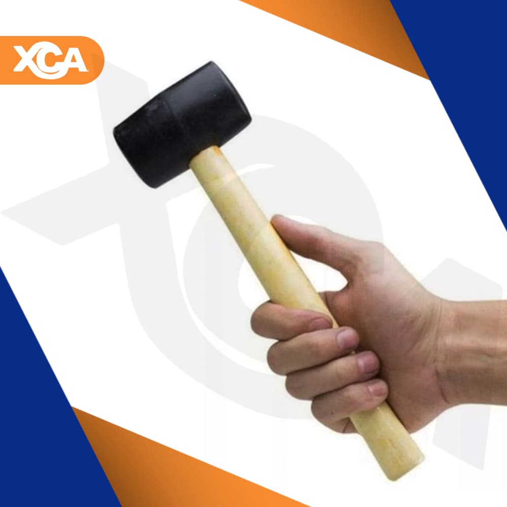Martelo De Borracha Preta 27 Cm Marreta Martelinho Piso