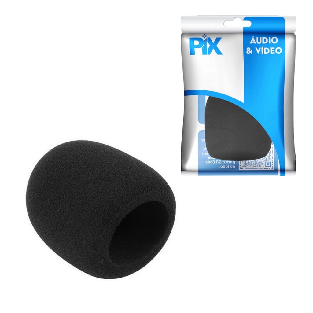 Espuma Globo Profissional Anti Puff Para Microfone Proteção Pop Filter 8cm