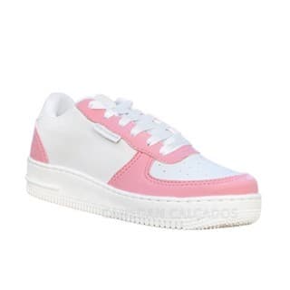 Tênis lazer, caminhada, dia a dia, academia, festa CANEDAN Feminino PREMIUM Branco C/ Preto