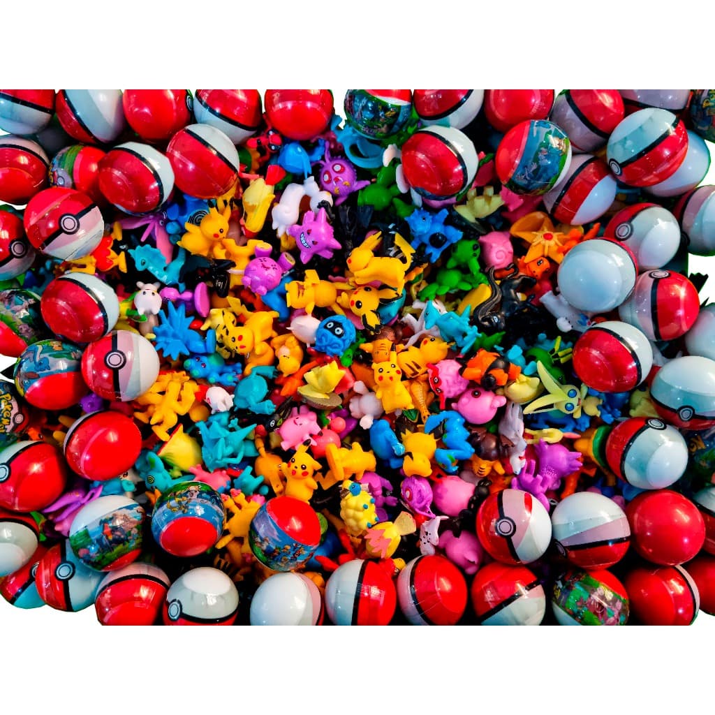 Bolinhas Pokemon Mini Capsulas Pokebolas Com Miniaturas Pequenas Kit 12 24 ou 48