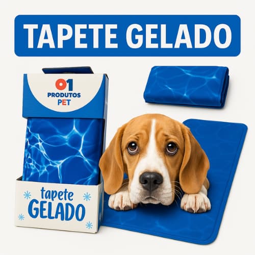 Tapete Gelado Refrescante Para Pet Cachorro Gato Grande 50x90 Resistente a Mordida, Disponível tamanho P, M e G.