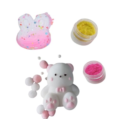 Taba Squishy Kit completo com brilho e pelinho para se divertir