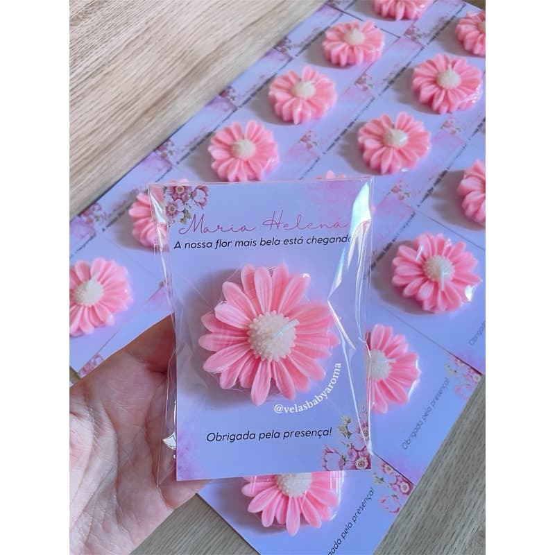 Vela Margarida para lembrancinha maternidade | chá de bebê | batizado | aniversário | formatura