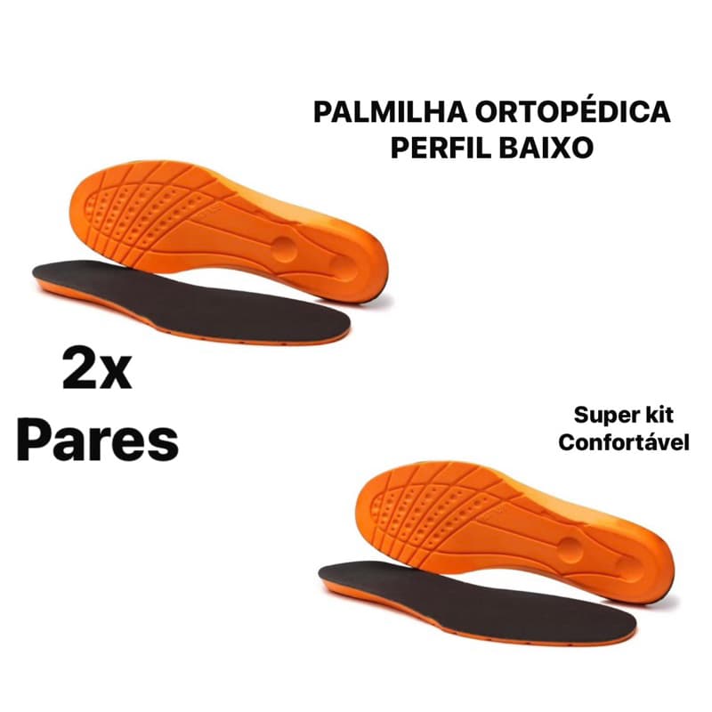 Super kit 2 pares palmilhas anatômicas para Botinas