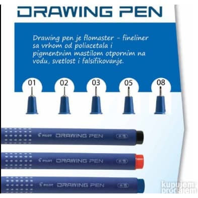 Caneta Drawing Pen Pilot