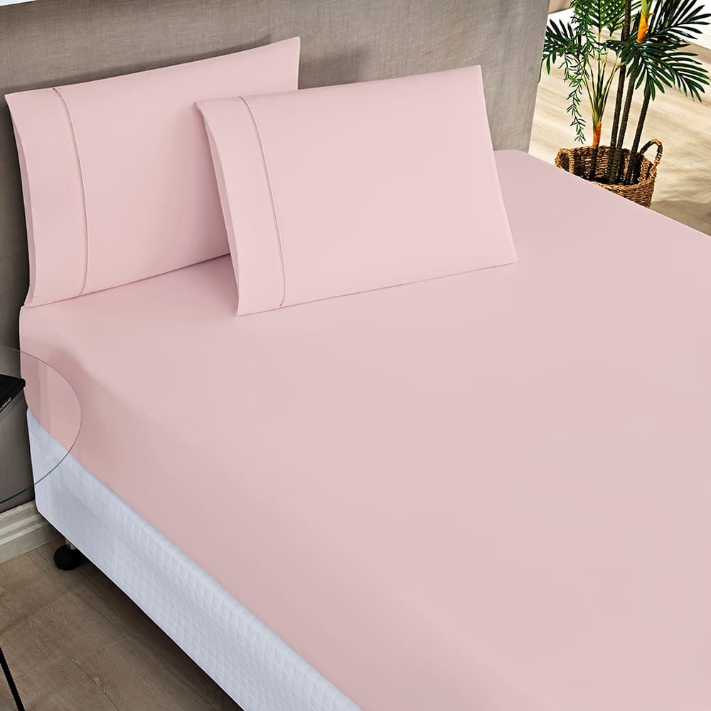 Jogo de Cama Lençol Solteiro 3 Peças Elegance Ponto Palito Percale 200 Fios.5 CORES. ENVIO IMEDIATO