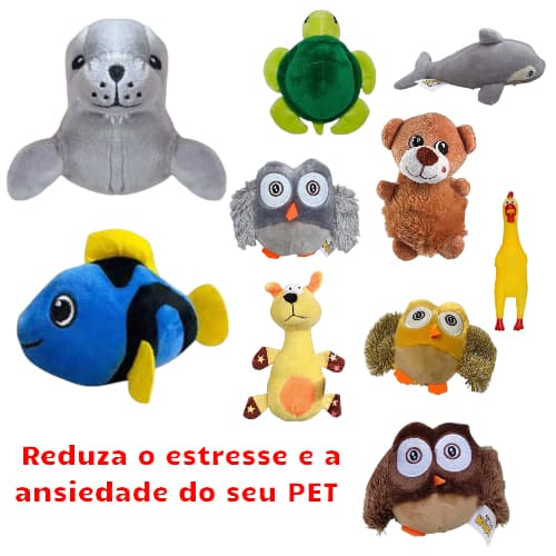 Brinquedo para cachorro Mordedor para pet resistente Urso Peixe Foca Tartaruga apito sonoro