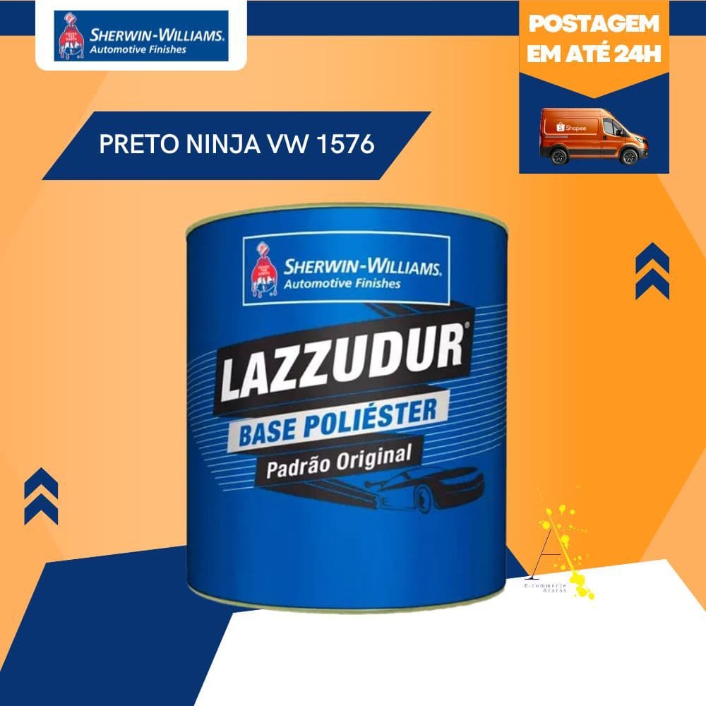 Tinta Automotiva Preto Ninja Poliéster 900ml