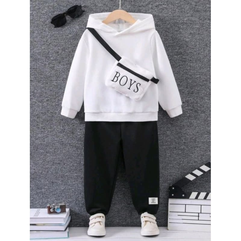 Conjunto Infantil Menino 3 Peças Calça Blusa e Bolsa  Conjunto Meia Estação