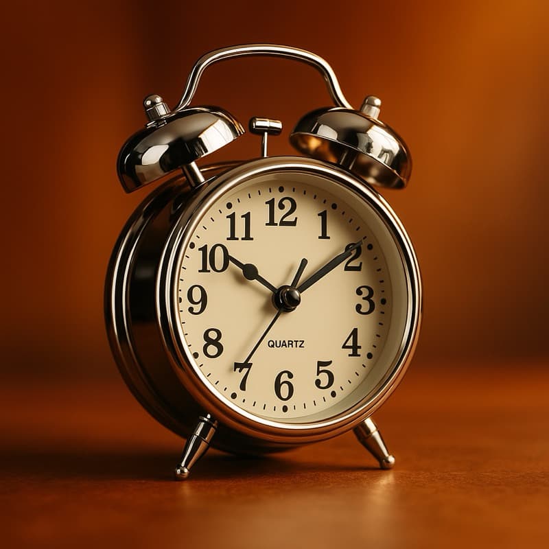 Relogio De Mesa Despertador Retro Vintage Metal Analógico