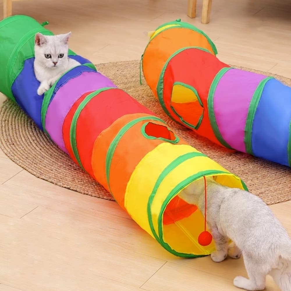 Túnel Labirinto Para Gatos Colorido o brinquedo de pets bola pra gato pets cachorro