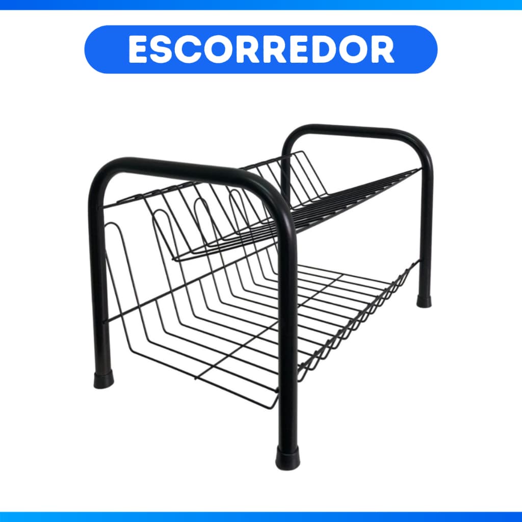 Escorredor De Louças Duplo Moderno 13 Pratos 2 Andares Copos Pia Multiuso