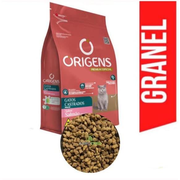 Ração A Granel Origens Premium Especial Gatos Castrados Sabor Salmão 1kg