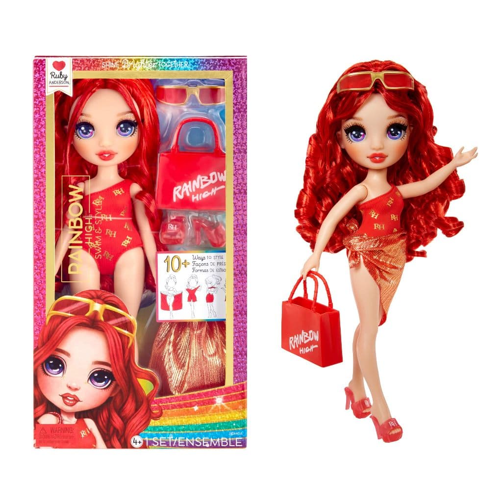 Rainbow High Swim & Style - Ruby 27 cm - Vermelho