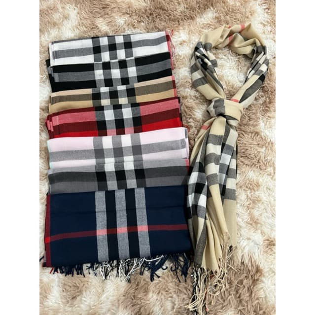 Cachecol Xadrez Feminino Lenço Pashimina Echarpe Masculino Unissex Para Frio Inverno