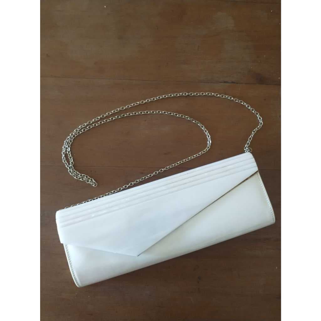 CHENSON, Clutch/Bolsa de mão, 29cm, Acrílico perolad0, Vintage Déc.80/90, USADA, LER ANUNCIO ABAIXO, Bom estado, Acervo