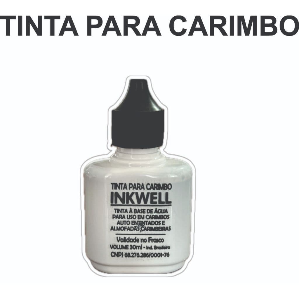 TINTA PARA CARIMBO INKWELL 30 ML - TINTA Á BASE DE AGUA PARA USO EM CARIMBOS , AUTOMATICOS E ALMOFADAS , CARIMBEIRAS