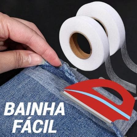 Fita Bainha e Remendo  1cm x 4 METROS Instantânea Magica Faça Barra Sem Costura !
