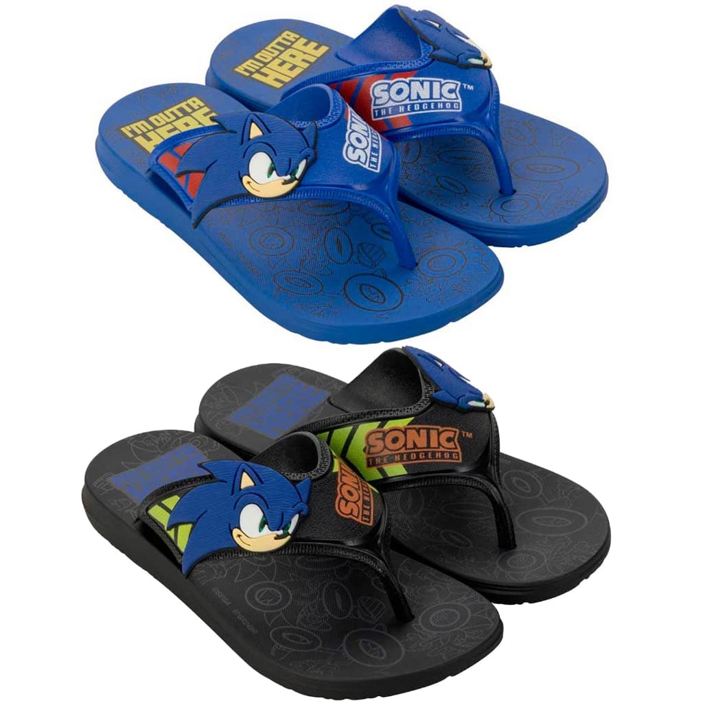 Chinelo Grendene Kids Sonic Rings