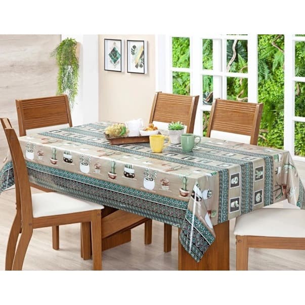 Toalha de Mesa de Plástico Térmica Grossa Várias Estampas Cozinha