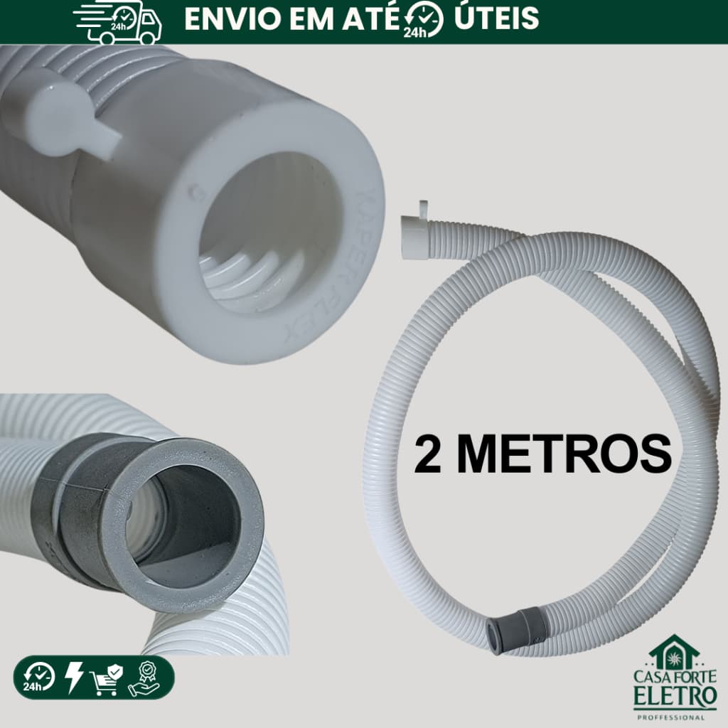 Mangueira  2 Metros drenagem de Água para Tanquinho - Mueller Arno e Colormaq