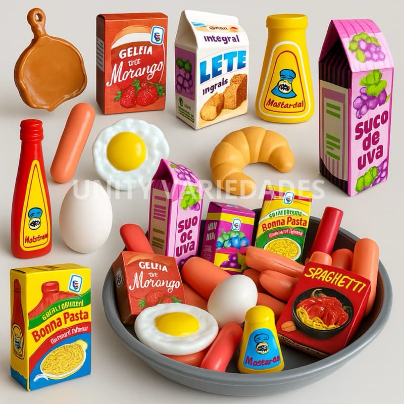 Kit Brinquedos De Menino Menina 18 Pcs Comidinha de Brinquedo Cozinha Infantil Panelinha Frutas