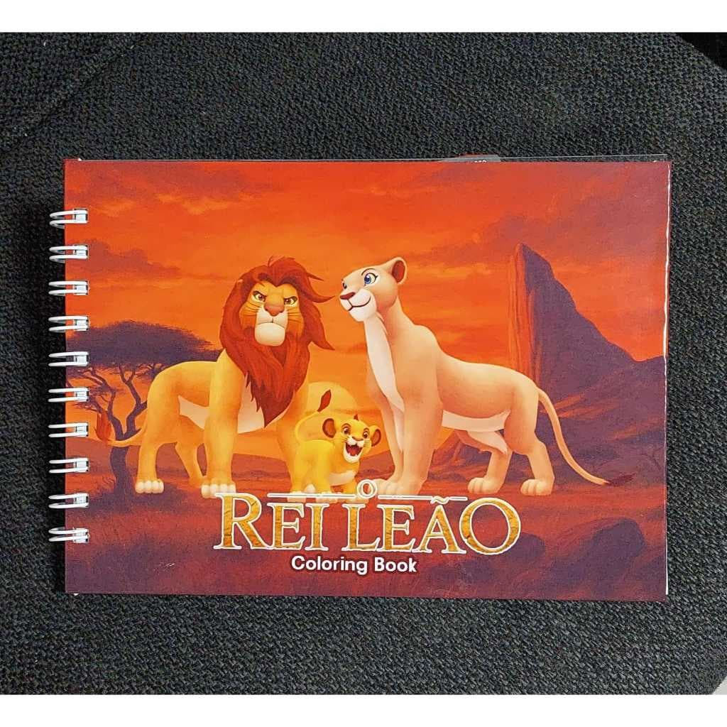 Livro de Colorir Rei Leão A5 Capa Dura 50 Folhas Grossas com ou sem Nome