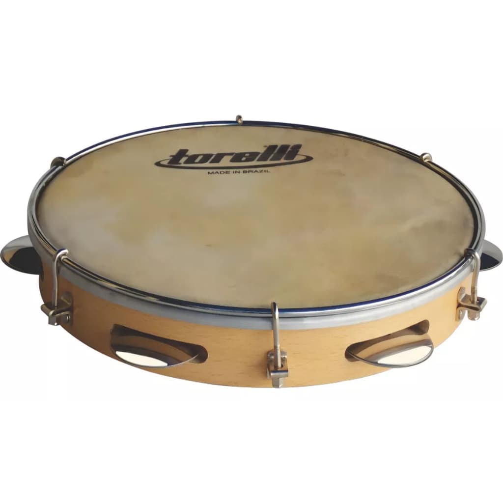 Pandeiro Pele Animal 10” Corpo ABS Natural Torelli TP300NT