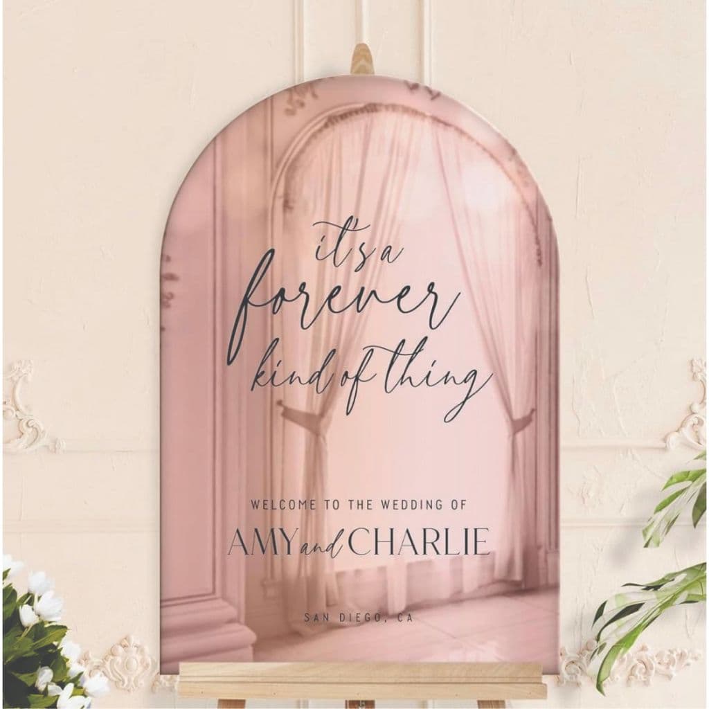 Placa para Casamento Bem Vindo Espelhada Rose Gold Recepção Quadro Aniversário Festa Noivos Entrada