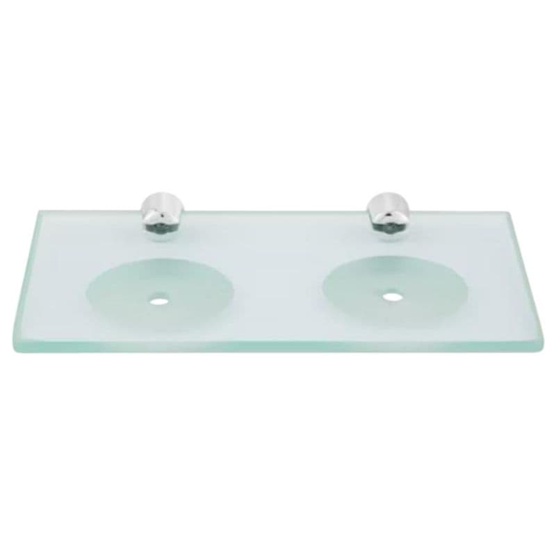 Saboneteira Dupla Para Banheiro Em Vidro Incolor Com Furo Para Escoar A Água 6mm