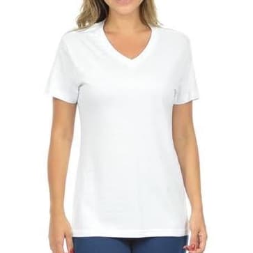 CAMISETA BLUSA FEMININA GOLA V BÁSICA LISA 100% ALGODÃO UNISSEX